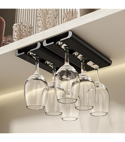 Wine Glass Hangers Under Shelf Homarket Stainless Steel Wine Glass