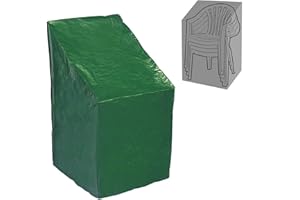 ANCROWN Parkland Stacking Chair Cover for Outdoor Garden Patio Chairs Waterproof Rainproof Outside Weather Green Polyethylene Furniture Cover 107cm x 68cm x 61cm