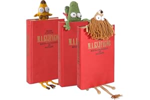 CHARYSIM Segnalibri all'uncinetto per gli amanti dei libri, segnalibro Kawaii personalizzato, regali di Natale per donne, regali di compleanno 3D per Capodanno per insegnanti