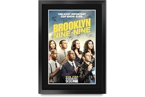 HWC Trading FR A3 Brooklyn Nine-Nine Andy Samberg Cadeaux Imprimé Signé Autographe Photo pour les fans de télévision - A3 Encadré