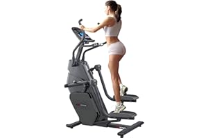 ‎ASVIVA AsVIVA ST4 Stepper und Crosstrainer Ergometer mit Flexibler Schrittlänge, Kinomap App, Fitnessgerät für Zuhause, Beintraining