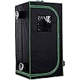 Outsunny Grow Tent Reflective Mylar Hydroponic with Adjustable Vents and Floor Tray for Indoor Plant Growing, 80 x 80 x 160 cm (31.5" x 31.5" x 63")