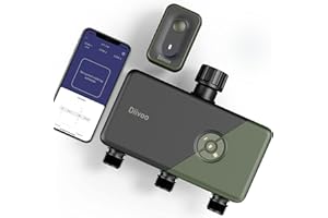 ‎DIIVOO Diivoo Bewässerungscomputer WLAN 3 Ausgänge mit 60M RFID-Technologie, Smart Zeitschaltuhr Bewässerung mit App, Alexa Sprachsteuerung, 6 Bewässerungsplänen, Automatische Bewässerungsuhr für Garten