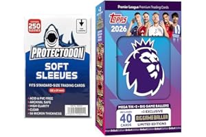BOOGHE Topps Premier League 2025/26 Mega Tin #3 - Big Game Baller - Includes 40 cards plus 3 Globaller Globallers Trading Trading Cards + 250 Protectodon Card Sleeves