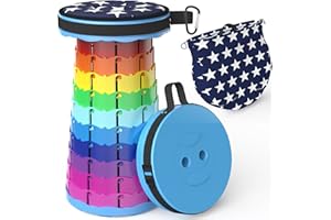 LOCYOP Sgabello Pieghevole Portatile Sgabello Campeggio Regolabile Sgabello Da Campeggio Per Pesca Campeggio Escursione Trekking Carico Massimo 200kg