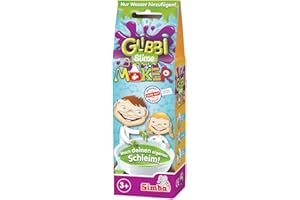 Simba 105953226 - Glibbi Slime Maker, 3-Fach Sortiert, es Wird nur EIN Artikel geliefert, Pulver verwandelt Wasser in Schleim, Glibber, in Einer Schüssel anrühren, Experiment, 50 g, ab 3 Jahren