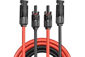 XTVTX Câble d'extension pour panneau solaire,4mm² 1-20m,Câble d'Extension Solaire,Câble d’Extension photovoltaïques,avec connecteurs MC-4,pour panneaux solaires et systèmes à énergie(12 AWG 20m)