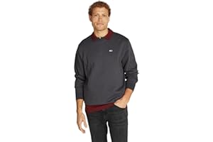 Tommy Jeans Sudadera Hombre Regular Fit Flag Fleece con Cuello Redondo
