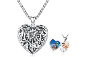 ODINSTONE Collar de Medallón Fotográfico Árbol de la Vida, Colgante de Medallón con Foto de Plata de Ley 925, Regalo de Recuerdo joyería con memoria para Mujeres y Niñas