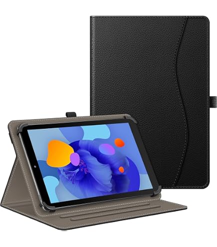 Custodia Universale In Pelle Per Tablet 10 Pollici – Libro Con Supporto Regolabile – Compatibile Con Fire HD 10, IPad, Galaxy Tab, Nexus, Sony Xperia – Antiurto E Antigraffio - 2