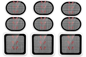 BODYA Ersatz-Gel-Pads für Slendertone Bauchmuskelgürtel, Schwarz, 9 Stück, 3 Sets