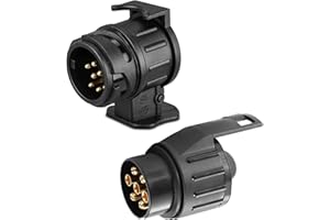 SPARKMOTO Adaptador Enchufe Remolque,Conversor de Conector para Remolque,Caravana,Coche,Adaptador Enganche Remolque 7 a 13 Pines,Adaptador piña Remolque 13 a 7 Pines,convertidor Enchufe Remolque