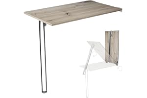 KDR PRODUKTGESTALTUNG Tavolo pieghevole a parete Piano del tavolo 80x50 cm in rovere con nodi Tavolo pieghevole Tavolo da pranzo Tavolo da cucina a parete Altezza tavolo 74 cm Gamba del tavolo pieghevole