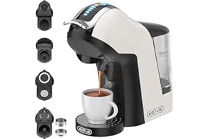 KOTLIE 19 Bar 5in1 Multicapsule Espresso Coffee Machine for Dolce Gusto/Nespresso/LOR/MIO Capsule and Coffee Ground/ESE Coffee Pods EM-308A (WHITE)