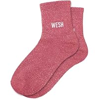 STC - Chaussettes à Paillettes Poulette - Taille Unique 36-42 - Marron Et Doré - Coton Et Polyester