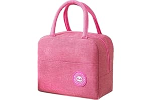 NHHEO Borse Porta Alimenti, Borsa Frigo Piccola, Borsa Frigo Piccola Pranzo Ufficio, Borsa Termica Porta Pranzo, Borsa Termica per Ufficio ​lavoro Scuola Viaggi Campeggio All'aperto Picnic (rosa 6l)
