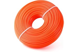 FEPITO 2,4 mm x 96m Filo di Ricambio per Decespugliatore, Bobine di Filo per Decespugliatori, Diametro Rotondo 2,4 mm, Lunghezza 98 Metri