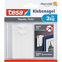 Tesa Powerstrips klevende spijker 77773 voor behang en pleisterwerk 1kg 2 stuks