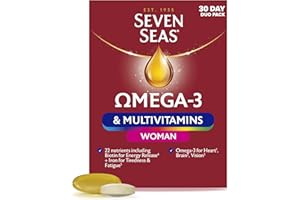 Seven Seas Omega-3 and Multivitamins Woman, with Biotin and Iron, 30-Day Duo Pack