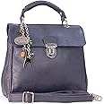 Catwalk Collection Handbags - Women's Leather Cross Body Bag - Medium Top Handle Bag - Adjustable Detachable Shoulder Strap - Pandora