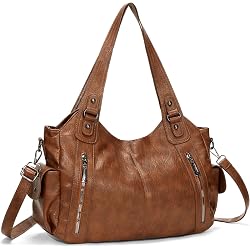 Sac Cabas Vintage Punk Pour Femme - Grand Modèle Marron - Plusieurs Poches - Poignée Supérieure - GSenhui