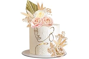 KIIMIIPA 22PACK Torten Deko,Tortendeko MäDchen,Tortendeko Hochzeit,Deko Torte,Torten Topper,Gesicht Acryl Kuchen Topper, Geburtstag Kuchen Topper Set FüR JubiläUm Party Feiern (Vintage Stil)