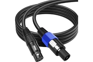 SinLoon Câble d'extension Speakon vers XLR 18 AWG vers XLR femelle à 3 broches avec verrou tournant pour amplificateur Pro DJ PA Stage (1,8 m Speakon mâle)