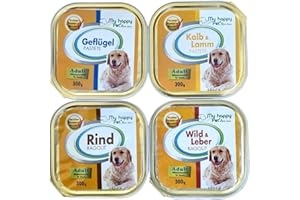 MY HAPPY PET´S Birsppy 54 x 300g Hundefutter Pastete und Ragout Verschiedene Sorten