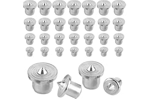 JurciCat 32 Chevilles En Bois Set D'aide à La Pose De Chevilles Marqueur De Trous De Chevilles 6/8/10/12 mm Pour Travaux sur Bois Outils De Perçage (massif)