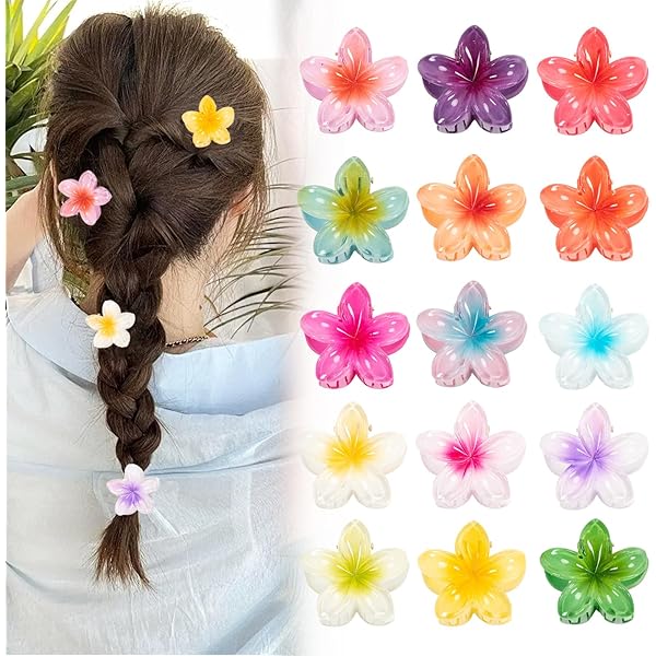 6er-Set Blumen Haargummis Für Mädchen - Süße Haaraccessoires