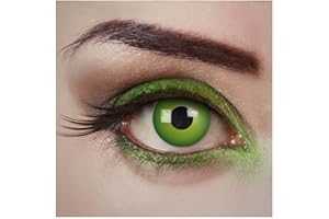 Aricona Soczewki kontaktowe, soczewki jednodniowe, magiczna zieleń, soczewki kontaktowe zerowe, idealne na Halloween, imprezy kostiumowe