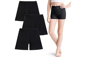 JinBei Pantaloncini Bambina, Ragazze Cotone Corti Leggings Estivi Fitness Danza Ciclismo Shorts, Pacco da 3, Bambini Elasticizzato Confortevole Traspiranti Pantaloni Sportivi Abbigliamento, 5-16 Anni