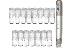 LAZZYBEAUTY 15 Cartucce di Ricambio per Penna Microneedling a Nano-HR per Hydra Pen H3 & H5 Applicatore di Siero, Autentiche Punte di Ricambio Monouso Accessori per la Cura della Pelle
