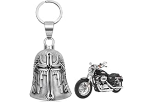 KUFAERBEAM Guardian Bell Portafortuna Moto, Campanella Moto Guardian Bell, Angelo Custode Motociclista Campanella, Portachiavi con Anello Appeso, con Anello Appeso, per Auto Elettriche, Biciclette, Moto