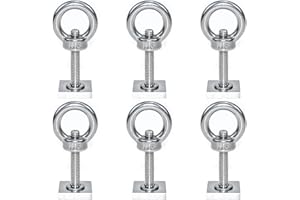 QIQN T-nut Adapter Nutensteine M6x35mm Nutsteine Set Dachträger Dachbox mit Ösenmutter und Unterlegscheiben für Relingträger, Dachfahrradträger, Komplett, Standard-Ersatz für T-Schrauben (20 x 20mm)