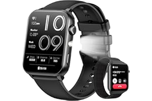 BAOLUBAO Smart Watch for Men Women (Answer/Make Calls), 1.91"HD Touch Screen Fitness Watch with LED Flashlight/2 Straps/Heart Rate/Sp02/Sleep Monitor, 100+ Sports Modes, Activity Tracker for Android/iOS