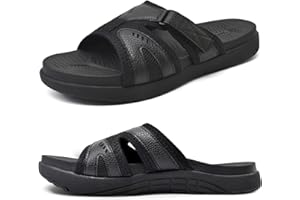 COFACE Hommes Sport Récupération Sandales Fasciite Plantaire Coussin Doux Léger Soutien De La Voûte Plantaire Orthèse Slides pour Hommes