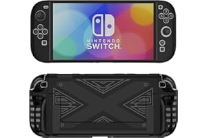 Haofun Custodia per Nintendo Switch 2, Include 1 Custodia Protettiva + 2 Copri-maniglia, Materiale Composito PC+TPU, Antiscivolo e Antigraffio, Antiurto - Nero