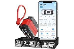 ‎KONNWEI KONNWEI KW906 OBD2 Diagnosegerät für Auto, KFZ Scanner & Fehlercodeleser, OBDII/EOBD Code Reader mit Echtzeitdaten, Check Engine Reset, Bluetooth 5.2 Diagnose,Kompatibel mit iOS & Android Systeme