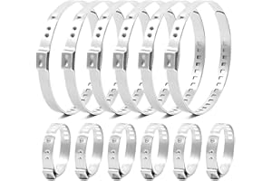 ZFRITP 10STK CV Achsmanschetten Schellen,Edelstahl CV Schlauchschellen Set,Verstellbare klemmschelle ohrschelle CV gelenkschelle kit,Antriebswelle Schellen,5 kleine und 5 große für die meisten Fahrzeuge.