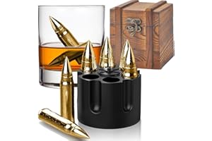 HENGBIRD Kostki lodu do wielokrotnego użytku, ze stali nierdzewnej, z technologią High Cooling, do whisky, wódki, likieru, wina, pomysłów urodzinowych dla taty, przyjaciela, męża