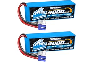 YOWOO POWER Yowoo 6S Lipo Batterie 4000mAh 22,2V 150C Batterie Graphène RC avec connecteur EC5 pour FPV Racing Drones Vélo de Route Quadcopters Avion Hélicoptère RC Bateau RC Voiture (2 Paquets)