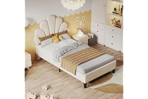 JiaOyu Letto Singolo 90x200 cm per Bambina, Struttura Letto per Bambini con rete a doghe, Giroletto Singolo Lettino imbottito in velluto con gambe in ferro dorato, senza materasso