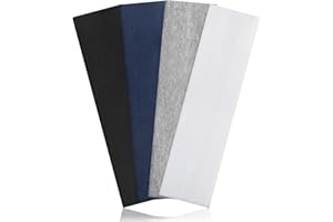 HEMIKS 4 Pièces Bandeau Cheveux Femme Sport, Élastique Bandeaux de Fitness Homme Antidérapant Headband Running Unisexes Bandeau Sport pour Yoga Fitness Course Entraînement