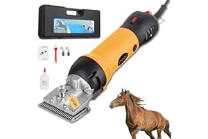 AGRDEED Horse Clipper, Professional Grooming Electric Clippers, Corded Animals Shearing Machine Heavy Duty 6 Speeds Adjustable Low Vibration Equine Shears for Pet & Livestock Coats Shearing Clippers