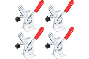 QUOTRE 4 Pièces Pince à Bascule GH-201-B Pinces à Levier en Métal Pince à Dégagement Rapide Horizontale, Outil à Bascule pour Outil Lourd, Soudage, Travail du Bois, 90 kg