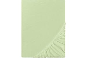 ‎AMINATA BALANCE Aminata Balance Spannbettlaken Teddy Plüsch 70x140 Baby-Kinder-Bett - Winter super warm & kuschelig - 80% Baumwolle 20% Polyester - Jungen & Mädchen - Fleece mit Cashmere Touch - Rundgummi grün