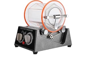 CDZHLTG Poliermaschine für Schmuck Poliertrommel Kugelmühle 3 Kg, Rotary Jewelry Tumbler Polierer 45 W, Schmuck Polierer Maschine 5 Geschwindigkeitssteuerung mit 10-60 Minuten Timer