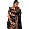 SIRIL Women's Banarasi Silk Kanjivaram Jacquard Saree With Unstitched Blouse Piece