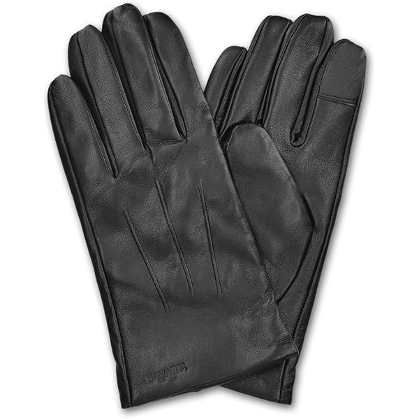 THMO Herren Lederhandschuhe Mit Thinsulate-Futter – Winddicht, Warm, In Schwarz (Größen M/L & L/XL)
